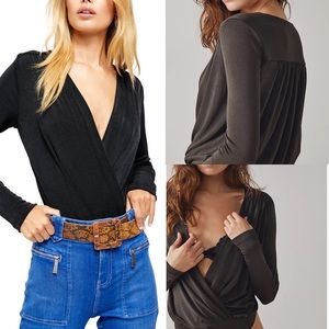 NWT Intimately Free People Turnt Bodysuit Black